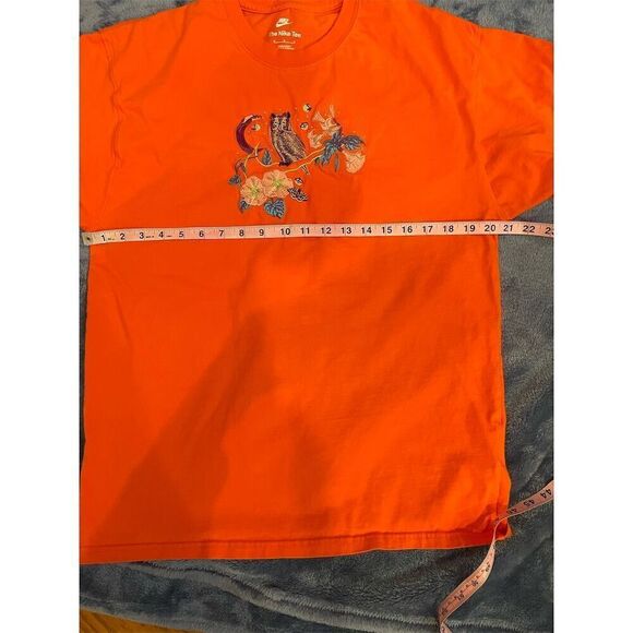 Nike Ladies Orange Owl Graphic Tee Shirt Size M Short Sleeve - Picture 6 of 6